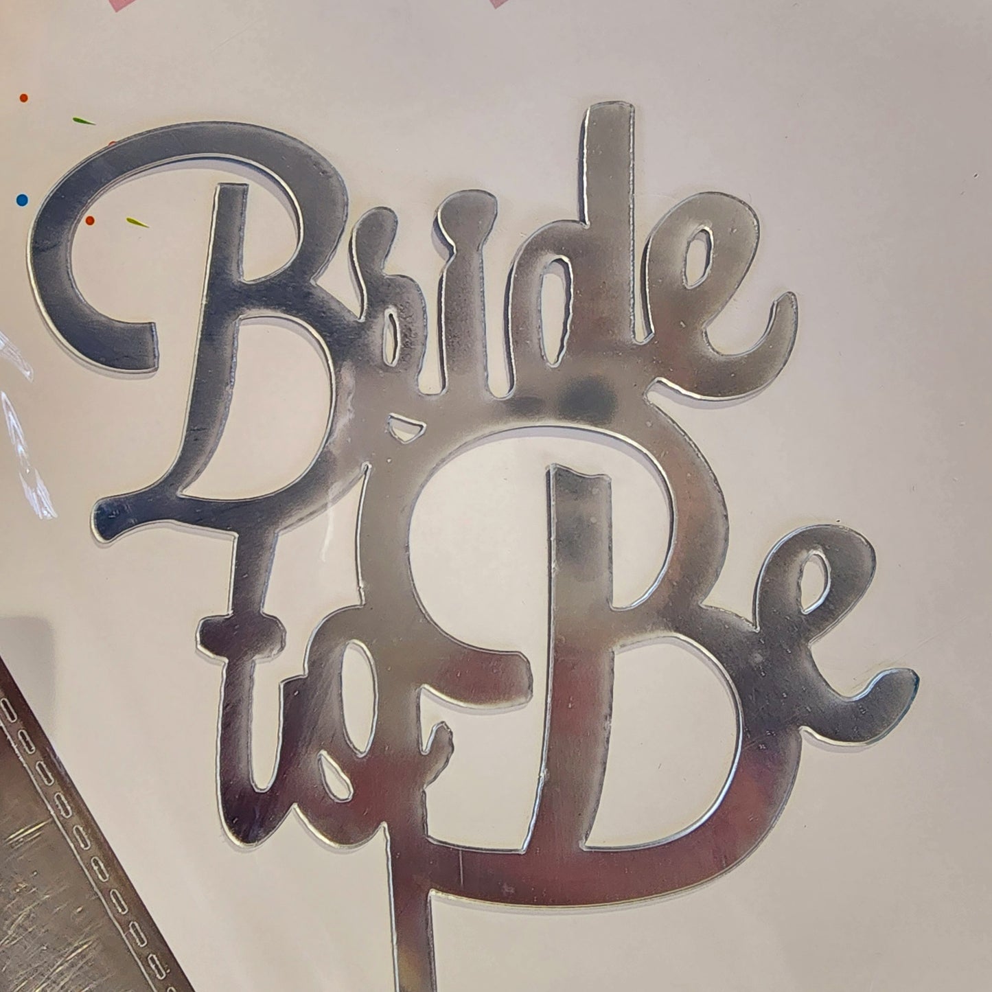 Bride to Be טופר בצבע כסף , זהב