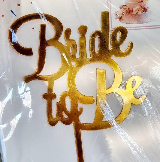 Bride to Be טופר בצבע כסף , זהב